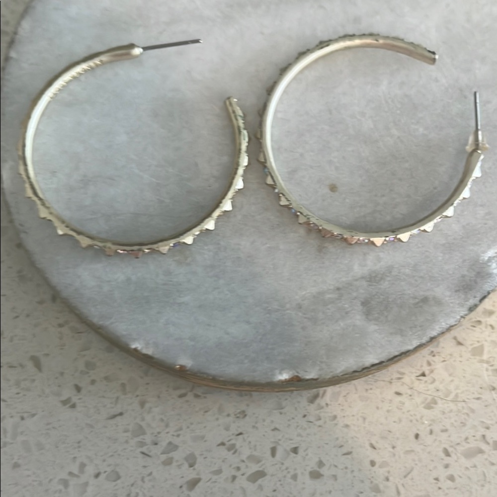 Kendra Scott Gold Textured Hoop Earrings
